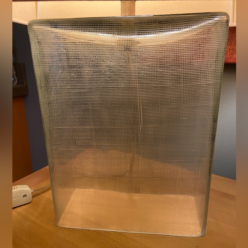 Mid 20th Century Etched Glass Lamp